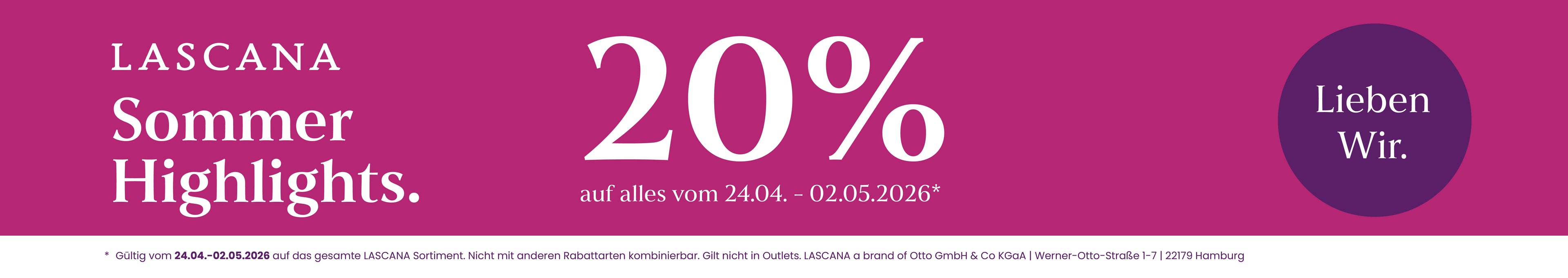 -20% Lascana auf alles