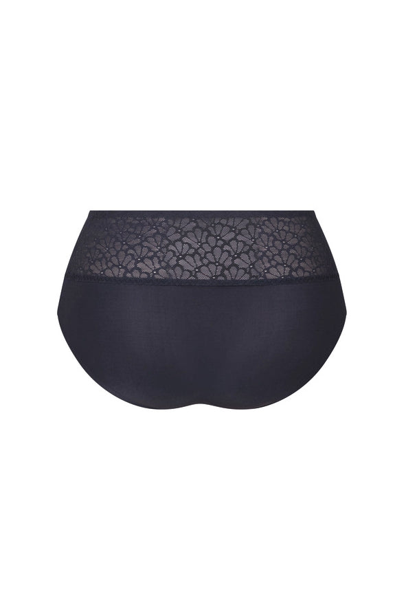 High Waist+Essential Lace+Farbe Shadow Blue