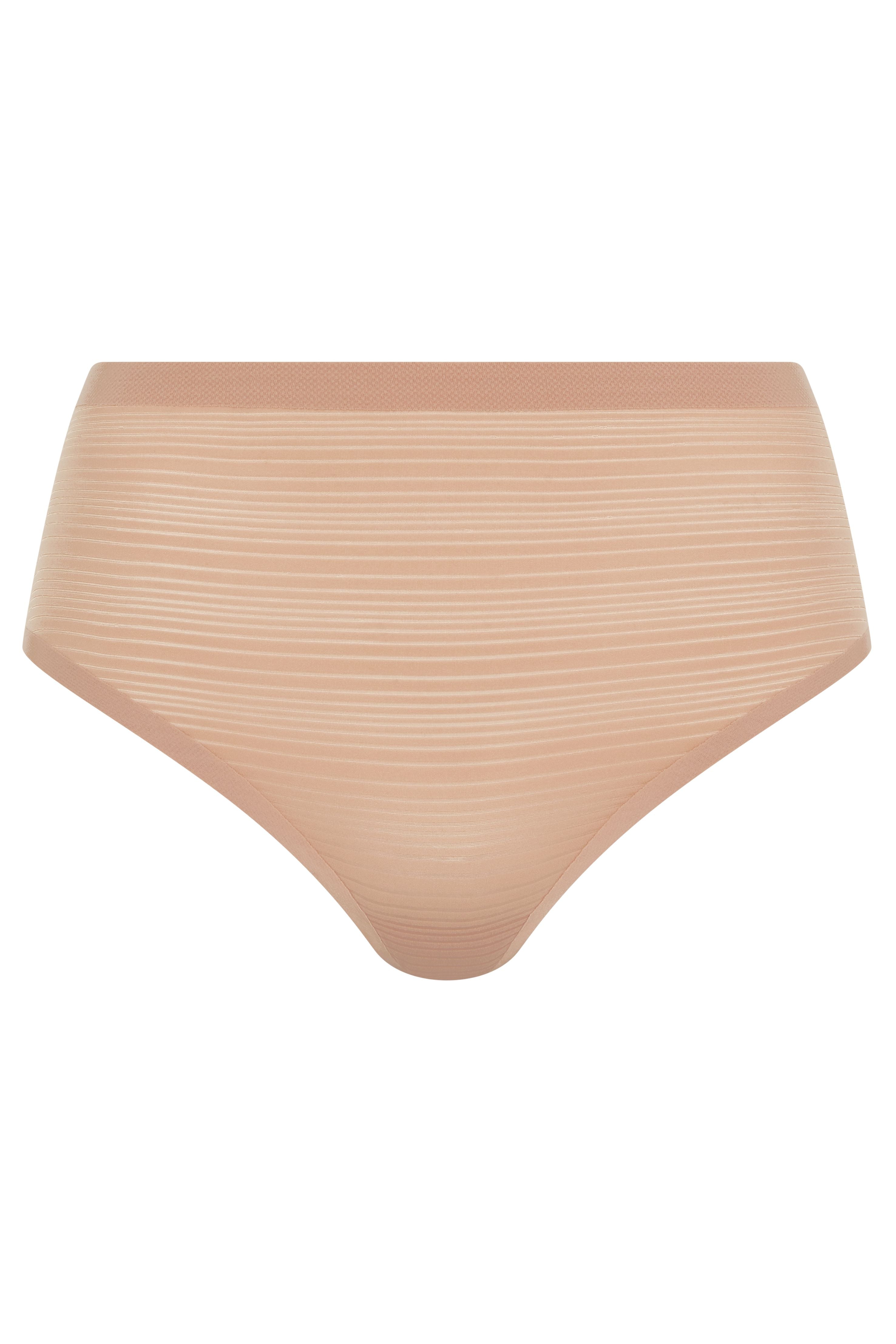 High Waist Tanga ONE SIZE+SoftStretch Stripes+Farbe Sirocco
