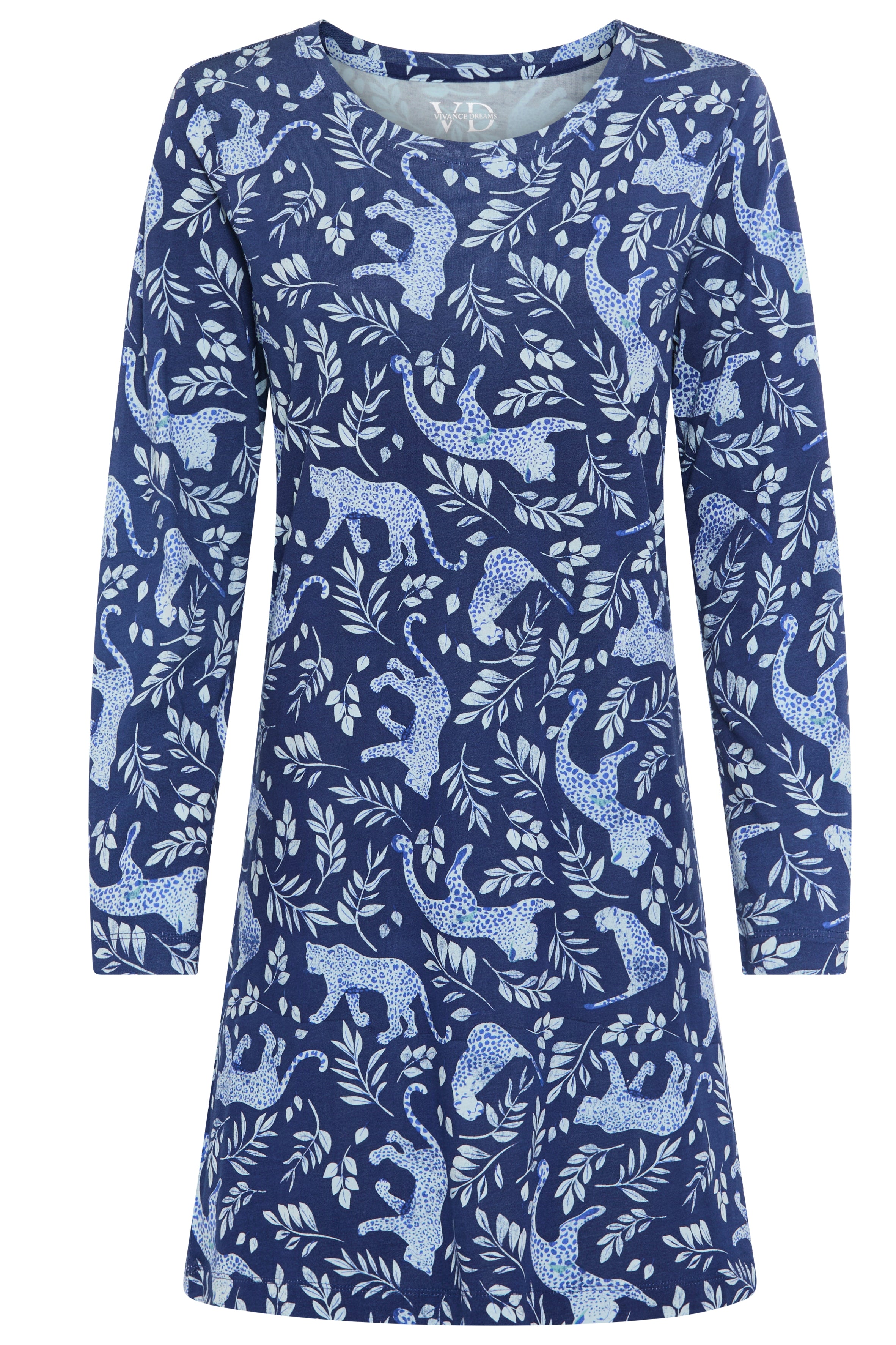 Nightdress+Lascana+Farbe Darkblue Aop