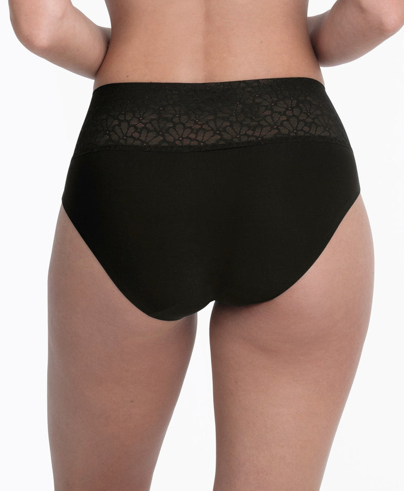 High Waist Panty+Essential Lace+Farbe Schwarz