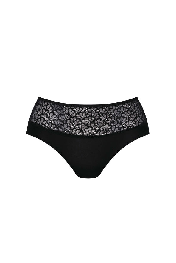 High Waist Panty+Essential Lace+Farbe Schwarz