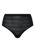 High Waist Tanga ONE SIZE+SoftStretch Stripes+Farbe Schwarz