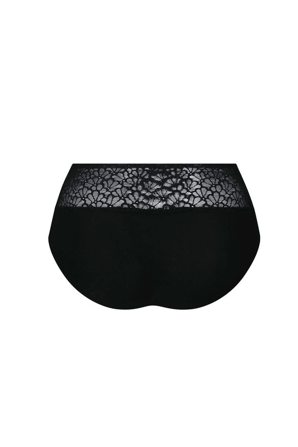 High Waist Panty+Essential Lace+Farbe Schwarz