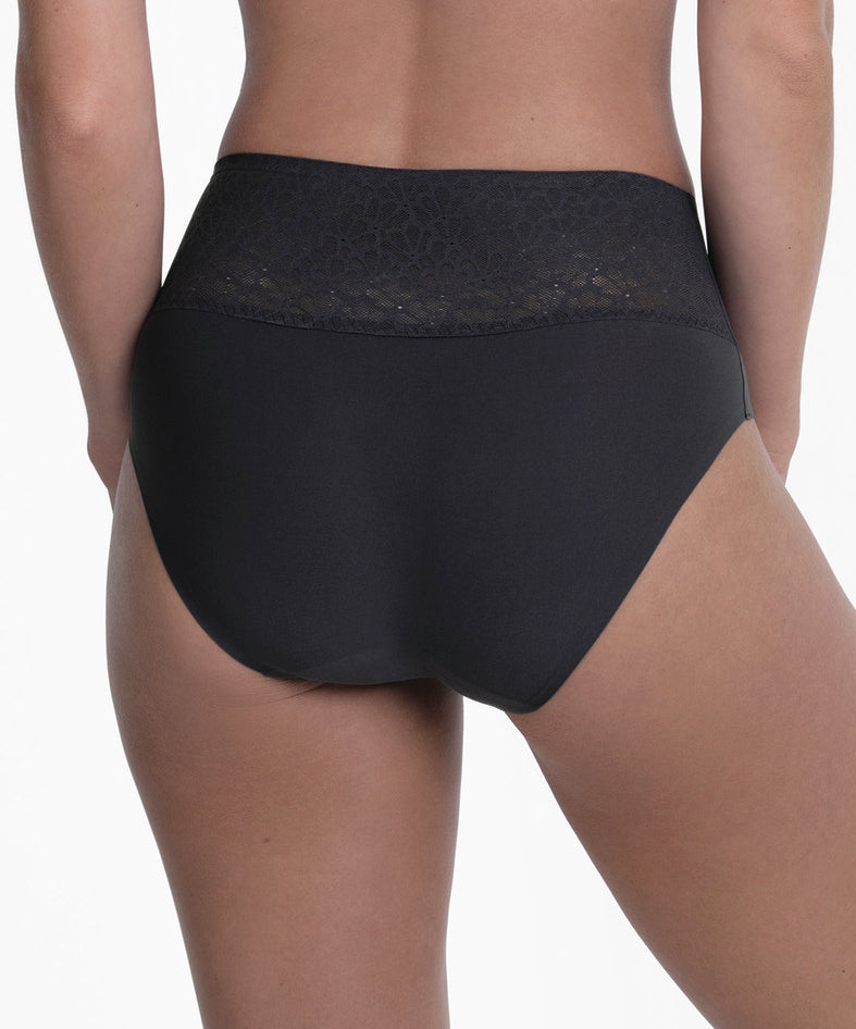 High Waist+Essential Lace+Farbe Shadow Blue