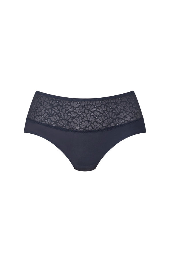 High Waist+Essential Lace+Farbe Shadow Blue