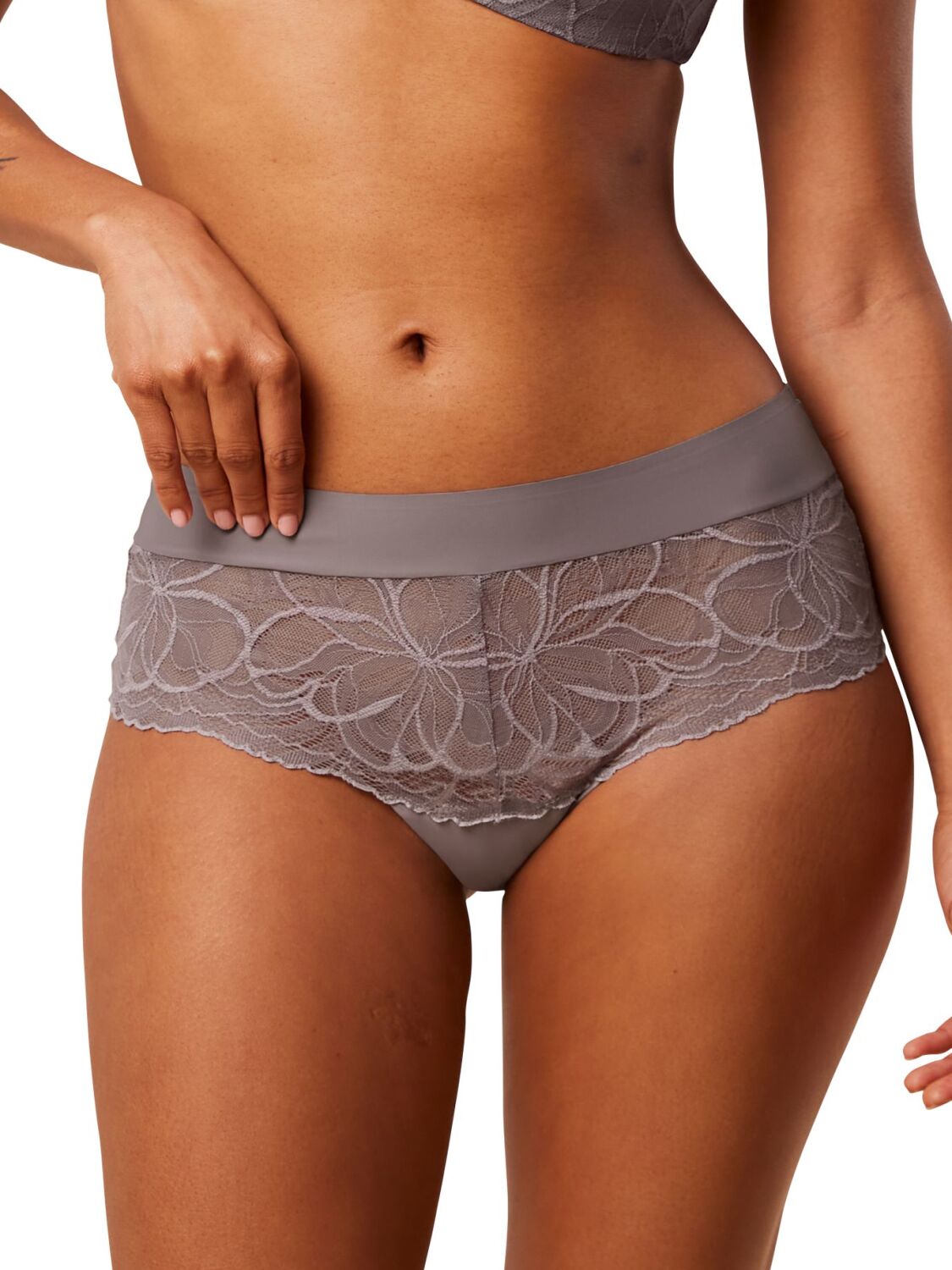 Triumph Shorty Body Make-Up Illusion Lace Farbe Pigeon Grey