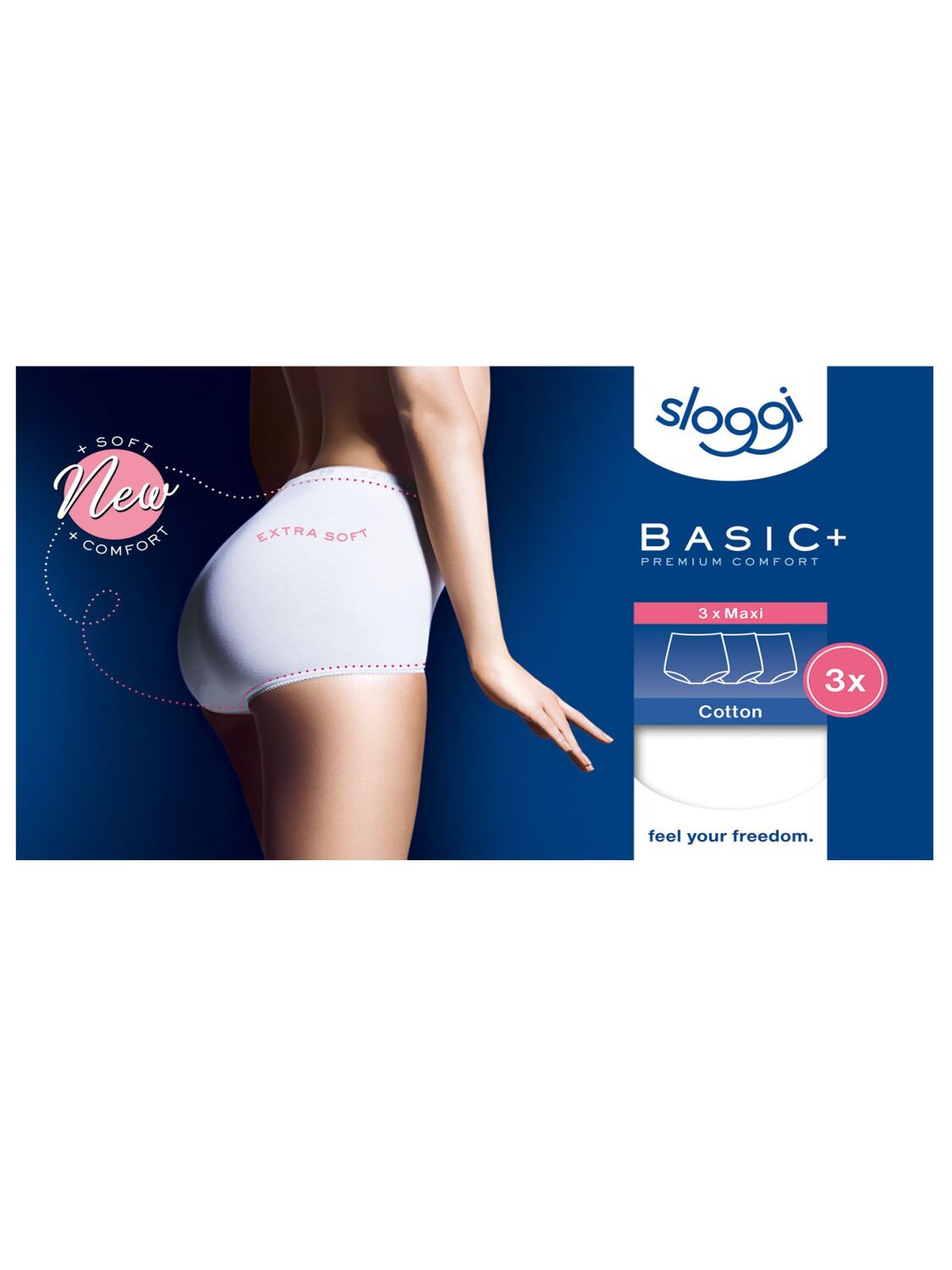 Sloggi Maxislip 3er-Pack  Basic Plus Farbe Weiß