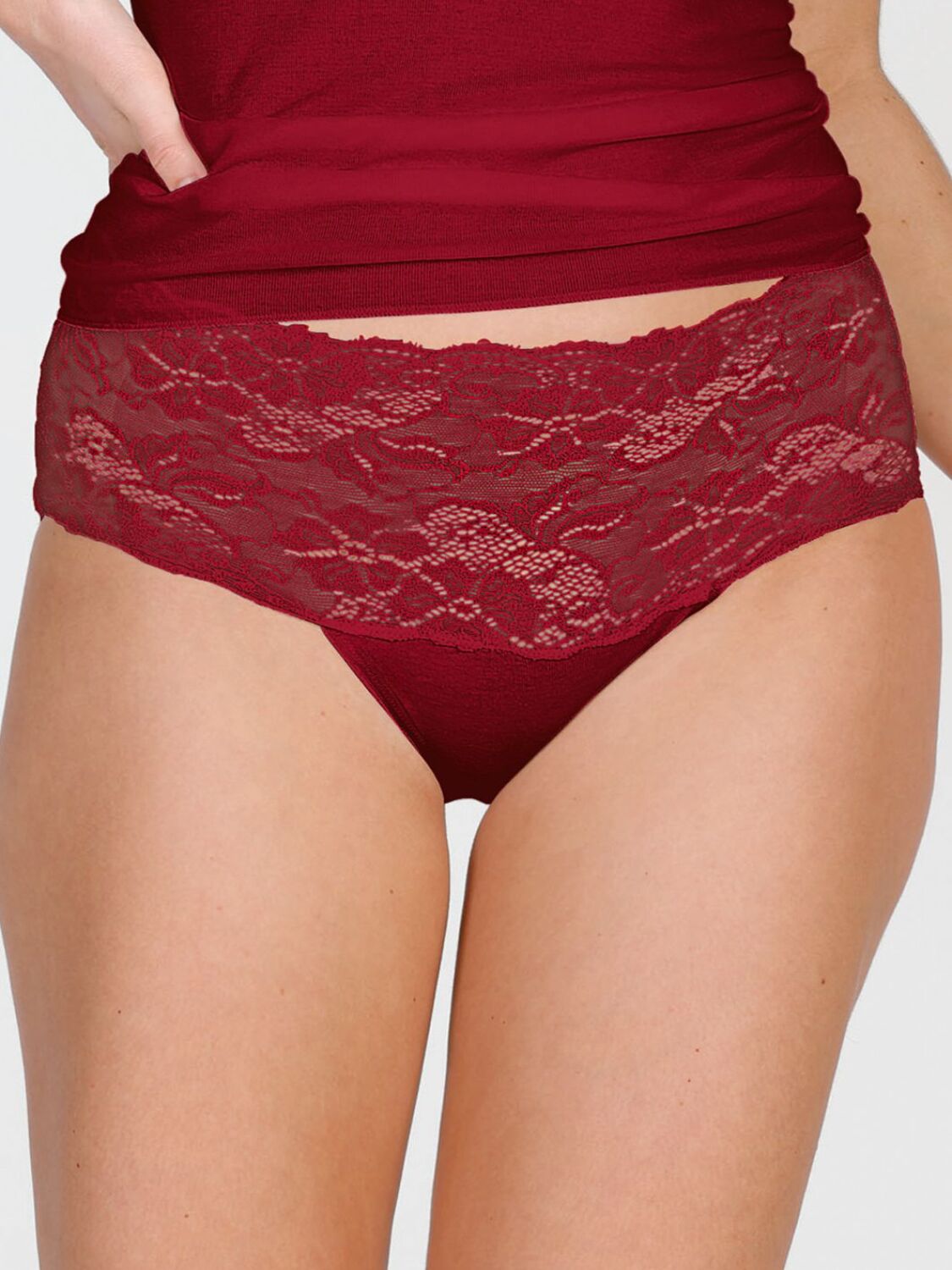 Nina von C Taillenslip Fine Cotton Farbe Red Bean