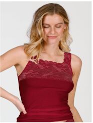  Nina von C Achselhemd Fine Cotton Farbe Red Bean